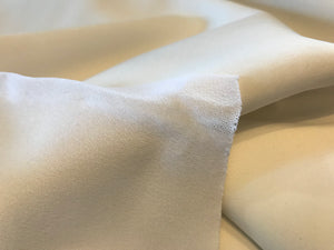 Interfaced White Polyester Spandex ITY.   1/4 Meter Price