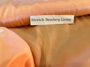 Peach/Coral Stretch Bemberg Lining     1/4 Meter Price