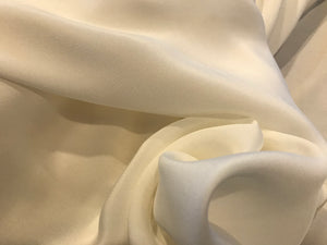 Ivory 100% Silk Georgette.     1/4 Meter Price