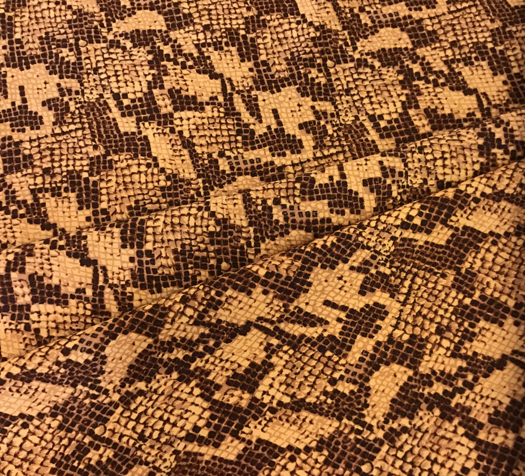 Orange Snake Print Wool
