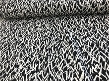 Load image into Gallery viewer, Black &amp; White Straw 98% Cotton 2% Spandex Sateen.  1/4 Metre Price
