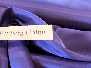 Royal Purple Stretch Bemberg Lining     1/4 Meter Price