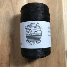 Load image into Gallery viewer, Swallow Hill Creations. 1 spool 242 m Black Beading cord 100% Rayon