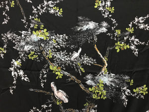 Designer Jungle Print on Black 53% Silk 40% Cotton 7% Elastane.    Panel Price