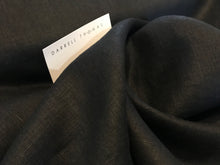 Load image into Gallery viewer, Jet Black 100% Linen.   1/4 Metre Price