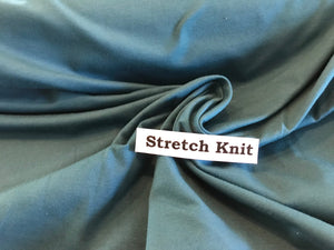 Kingfisher Teal knit 2 way stretch. 95% Cotton 5% Elastane      1/4 Metre Price