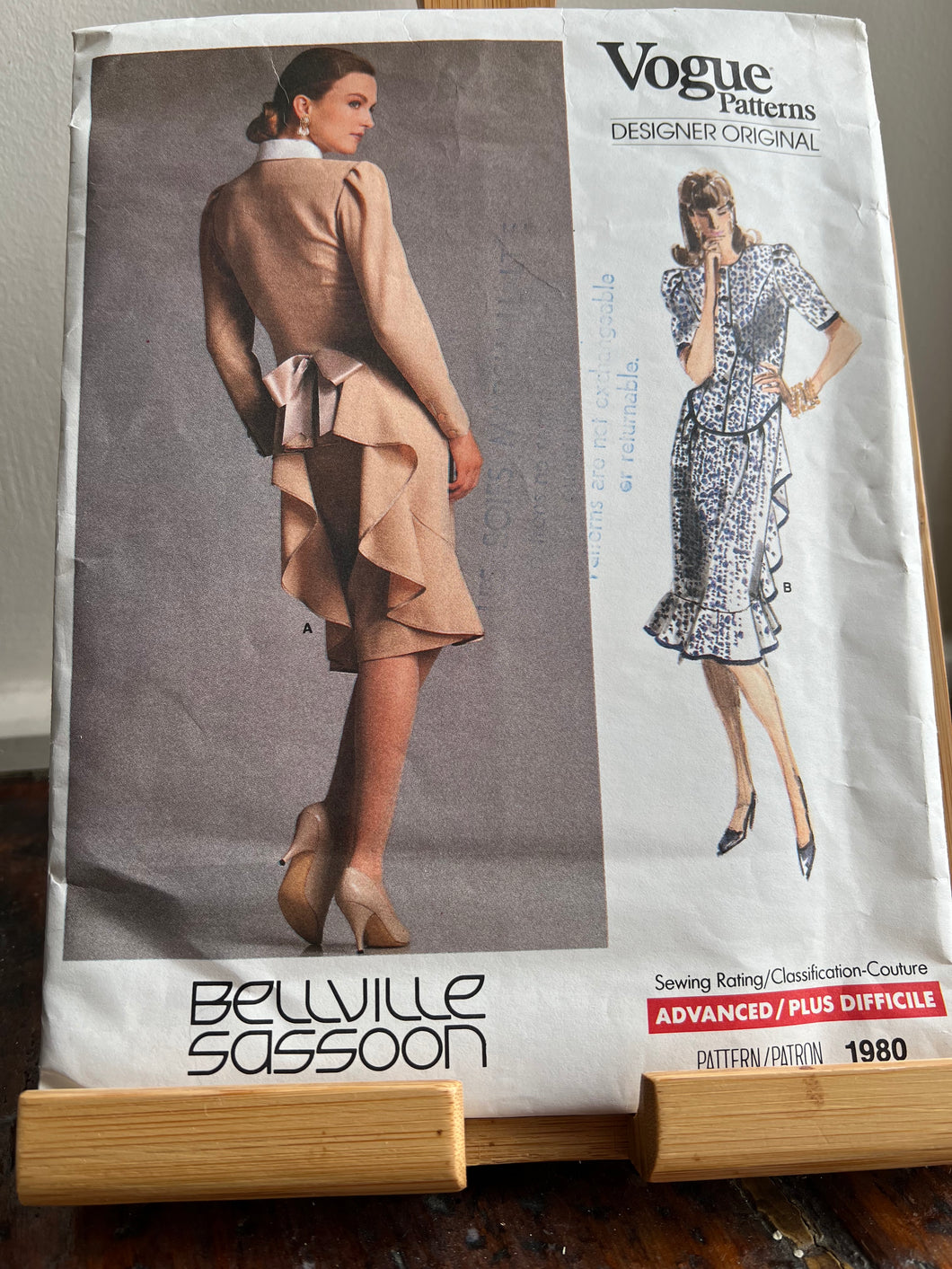 Vintage Vogue # 1980. Bellville Sassoon. Size 10
