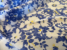Load image into Gallery viewer, Liberty Periwinkle Floral 100% Silk Charmeuse     1/4 Metre Price