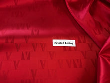 Load image into Gallery viewer, #1156 Red “V” Designer Bemberg Lining Remnant