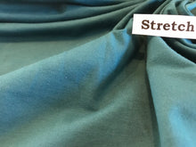 Load image into Gallery viewer, Kingfisher Teal knit 2 way stretch. 95% Cotton 5% Elastane      1/4 Metre Price