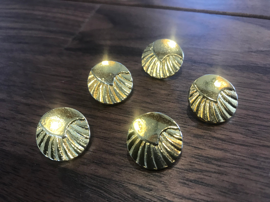 Gold Wave and Sunburst Button.   Price per Button