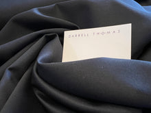 Load image into Gallery viewer, Midnight Navy Satin Backed 98% Wool 2% Elastane Gabardine.   1/4 Metre Wool