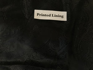 Black Signature Paisley Print 100% Viscose Lining     1/4 Meter Price