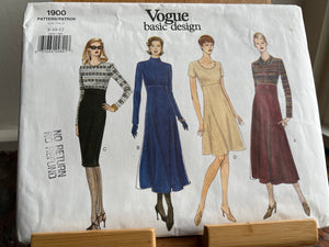Vintage Vogue #1900 Size 8-10-12