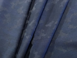 Blue Woven Camouflage Stretch Suiting