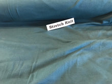 Load image into Gallery viewer, Kingfisher Teal knit 2 way stretch. 95% Cotton 5% Elastane      1/4 Metre Price