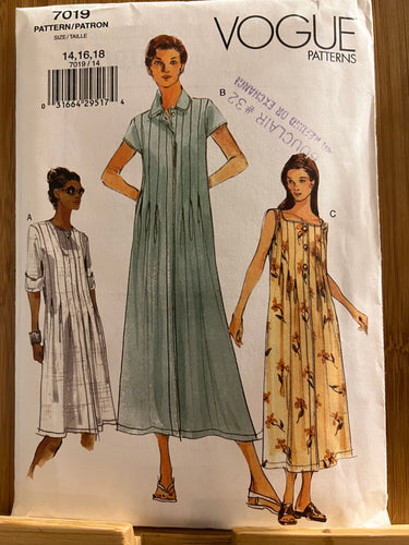 Vintage Vogue #7019 Size 14-16-18