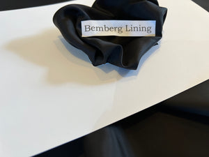Jet Black 100% Bemberg Lining.    1/4 Metre Price