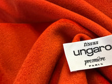 Load image into Gallery viewer, Designer 70% Wool 30% Cashmere Orange Coating     1/4 Meter price