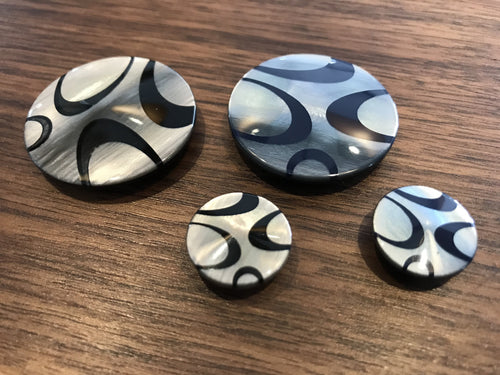 Boomerang Pearlized Button.   Price per Button