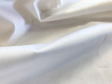 Load image into Gallery viewer, White Cotton Sateen 97% Cotton 3% Spandex.   1/4 Metre Price