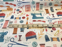 Load image into Gallery viewer, Sewing is Life 100% Cotton Canvas.   1/4 Metre Price
