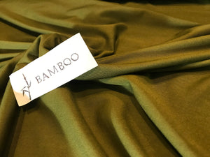 Moss Green 95% Bamboo 5% Spandex Knit.    1/4 Meter Price