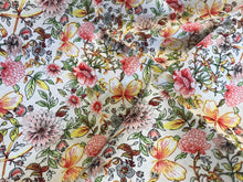 Load image into Gallery viewer, Pink &amp; Red Floral 100% Cotton Lawn Border Print    1/4 Meter Price