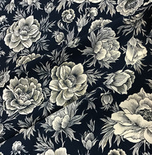 Load image into Gallery viewer, Midnight Navy Floral 100%Rayon