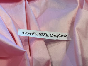 Cotton Candy Pink 100% Silk Dupioni.      1/4 Meter Price