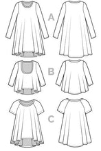 Load image into Gallery viewer, Closet Core Ebony Dress &amp; T-Shirt Sewing Pattern