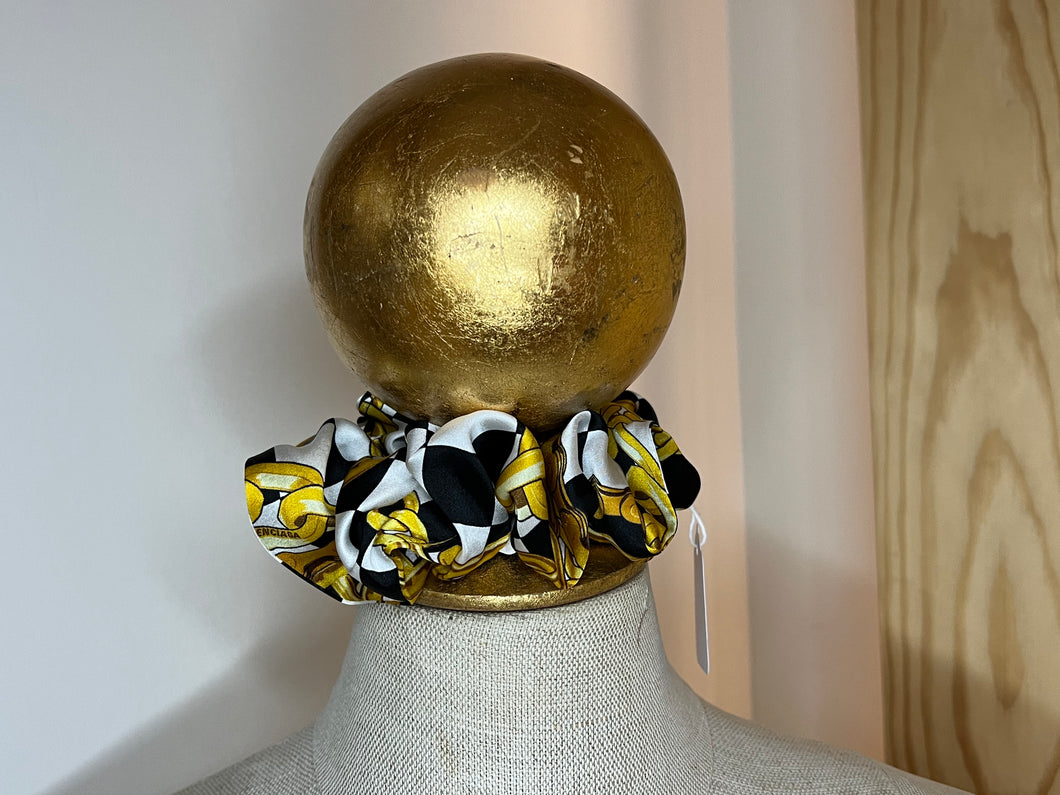 Designer Gold Chain 100% Silk Scrunchie