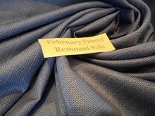 Load image into Gallery viewer, FF#15 Royal Blue Stripe Super 130&#39;s 100% Wool Gabardine Remnant