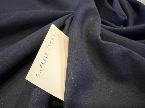 Dark Blue Super Soft Denim 78% Cotton 21% Polyester 1% Spandex. 1/4 Metre Price
