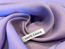 Load image into Gallery viewer, Dusty Lavender 100%  Handkerchief Linen.   1/4 Metre Price