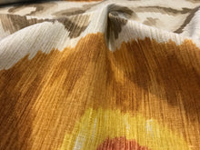 Load image into Gallery viewer, Tuscan Orange Swirls 100% Linen.   1/4 Metre Price