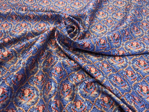 Liberty Lavender Floral 100% Silk Twill     1/4 Metre Price