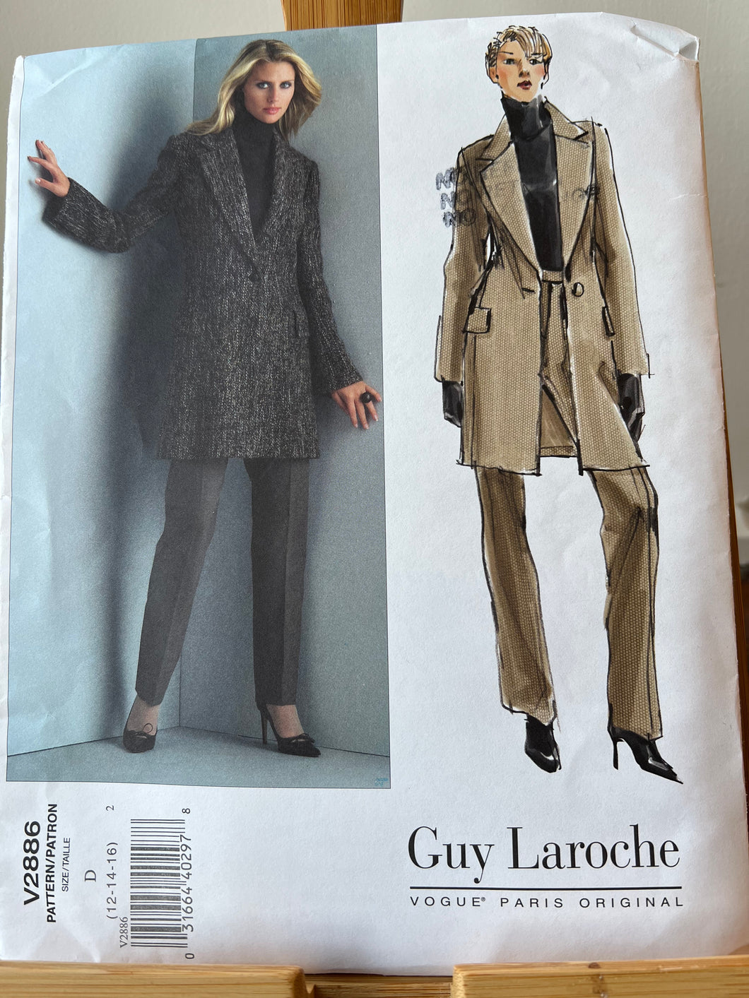 Vogue 2886 Guy Laroche Original Size 12-14-16