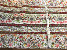 Load image into Gallery viewer, Pink &amp; Red Floral 100% Cotton Lawn Border Print    1/4 Meter Price