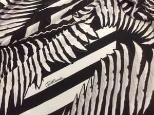 Italian designer Black & White Kraken Knit.     1/4 Meter Price
