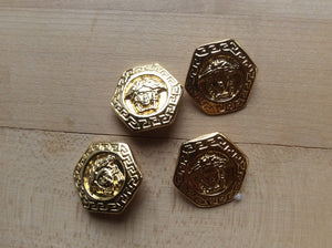 Gold Medusa Designer Button    Price per Button