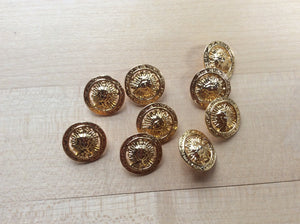 Gold Designer 5/8" Button     Price per Button