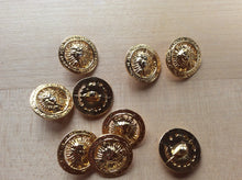 Load image into Gallery viewer, Gold Designer 5/8&quot; Button     Price per Button