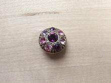 Load image into Gallery viewer, Amethyst Rhinestone Button.    Price per Button