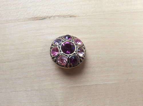 Amethyst Rhinestone Button.    Price per Button