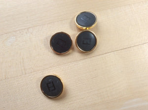 Designer Gold Rimmed Navy Button.   Price per Button