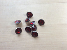 Load image into Gallery viewer, Crimson Rhinestone Shank Button.   Price per Button