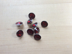 Crimson Rhinestone Shank Button.   Price per Button