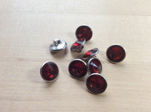 Load image into Gallery viewer, Crimson Rhinestone Shank Button.   Price per Button