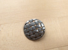 Load image into Gallery viewer, Pewter Basket Weave 1 1/4&quot; button.    Price per Button
